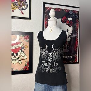 Dale Jr. Speed Diva Black & Silver Racing Tank Top